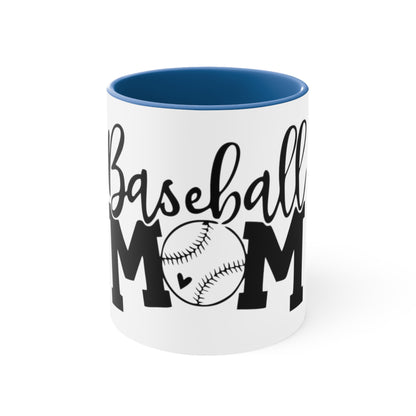 Baseball Mom, Accent Coffee Mug, 11oz