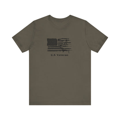 US Veteran Flag Shirt, Jersey Short Sleeve Tee