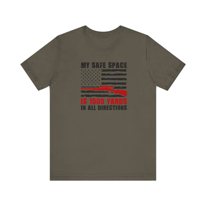 My Safe Space is 1500 yards in all directions, Jersey Short Sleeve Tee