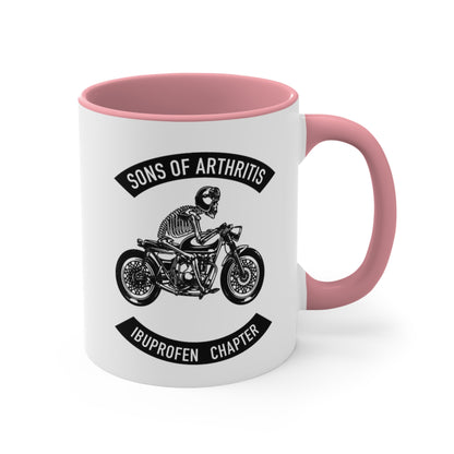 Sons of Arthritis Ibuprofen Chapter Accent Coffee Mug, 11oz