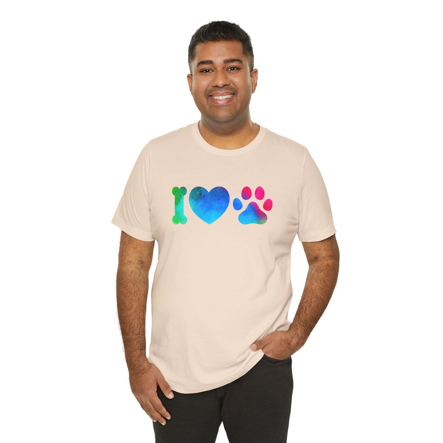 I love Paws,Jersey Short Sleeve Tee