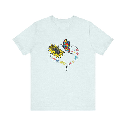 I Am His Voice, He Is My Heart Autism Shirt, Jersey Short Sleeve Tee
