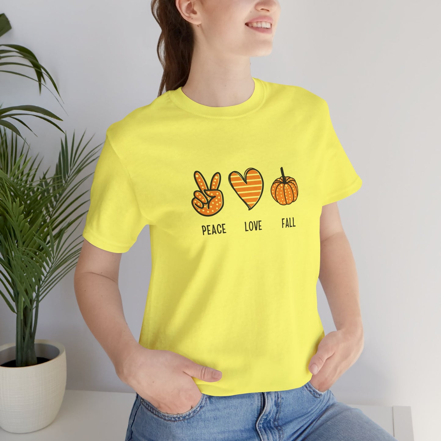 Peace, Love, Fall Jersey Short Sleeve Tee