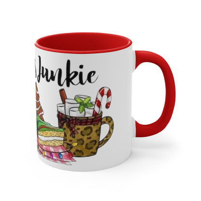 Christmas Junkie, Accent Coffee Mug, 11oz