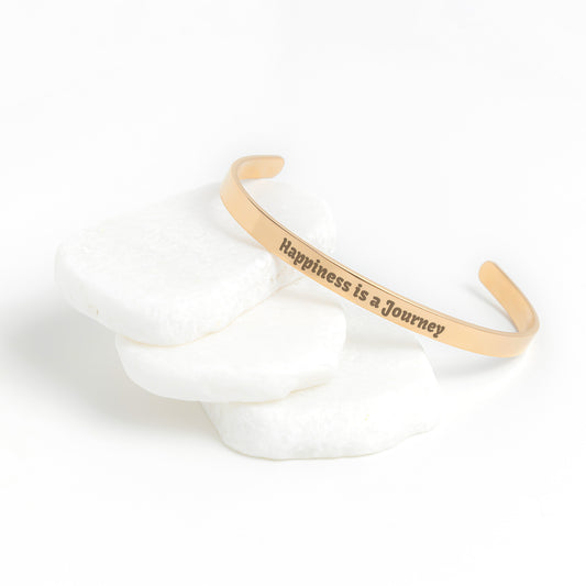 Happiness Is A Journey Cuff Bracelet