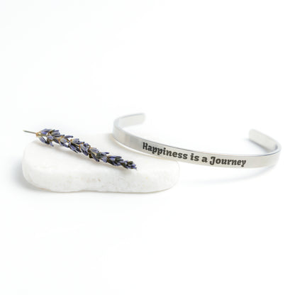 Happiness Is A Journey Cuff Bracelet