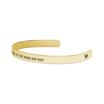 I Love You To The Moon And Back Cuff Bracelet