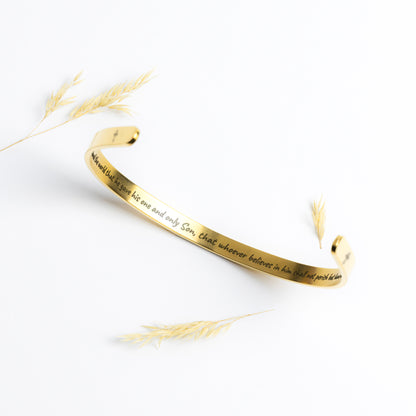 John  3:16 choice 2  Cuff Bracelet