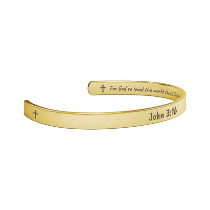 John  3:16 choice 2  Cuff Bracelet