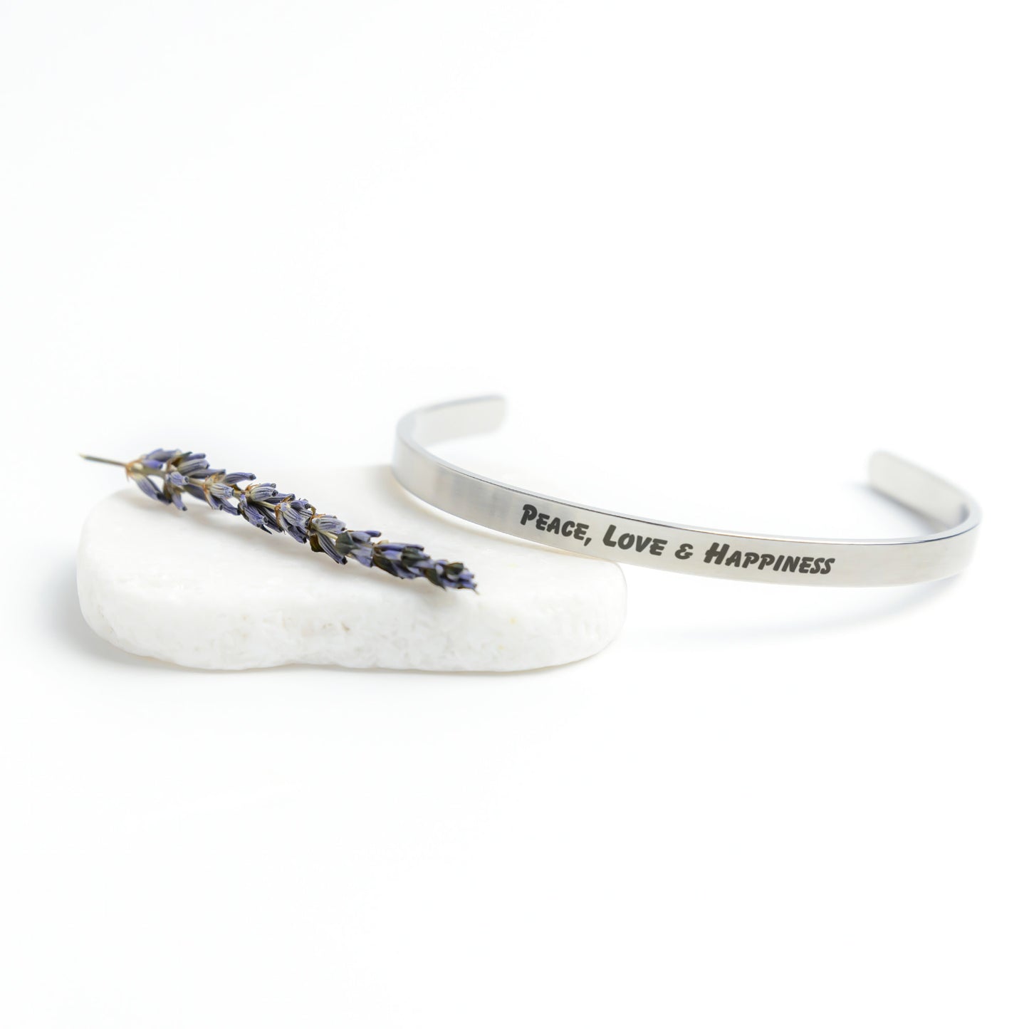 Peace, Love & Happiness Cuff Bracelet