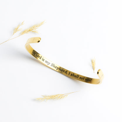 Psalm 23:1 Cuff Bracelet