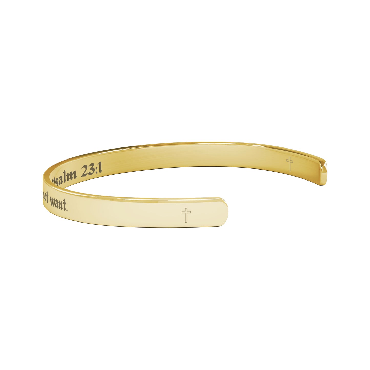 The Lord is My Shepherd, I Shall Not Want. Cuff Bracelet