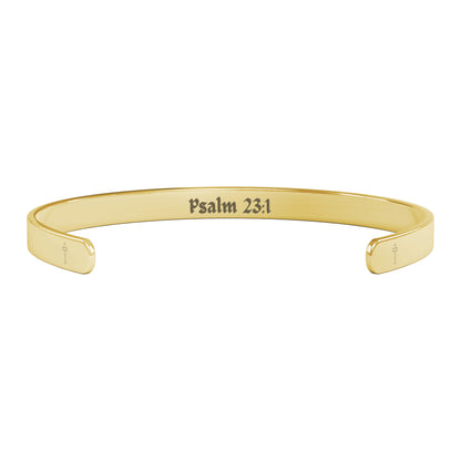The Lord is My Shepherd, I Shall Not Want. Cuff Bracelet