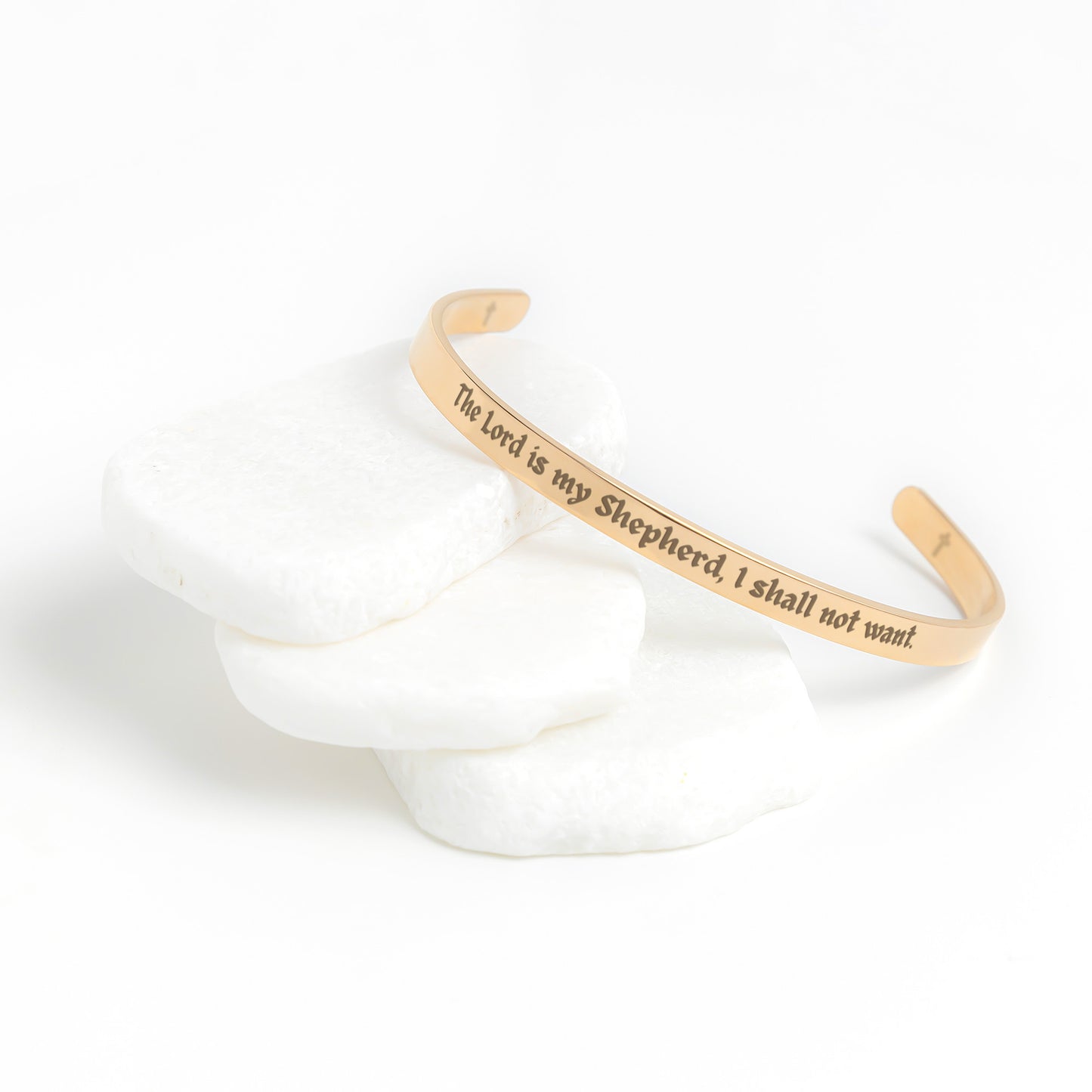 The Lord is My Shepherd, I Shall Not Want. Cuff Bracelet